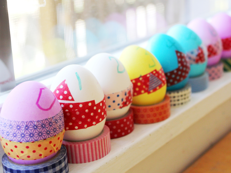washi tape eggs