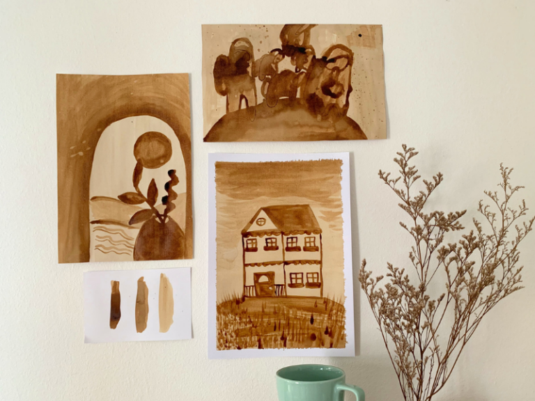 painting with coffee