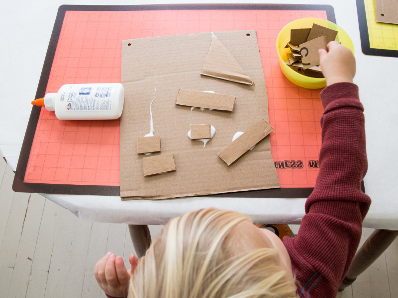 cardboard collage