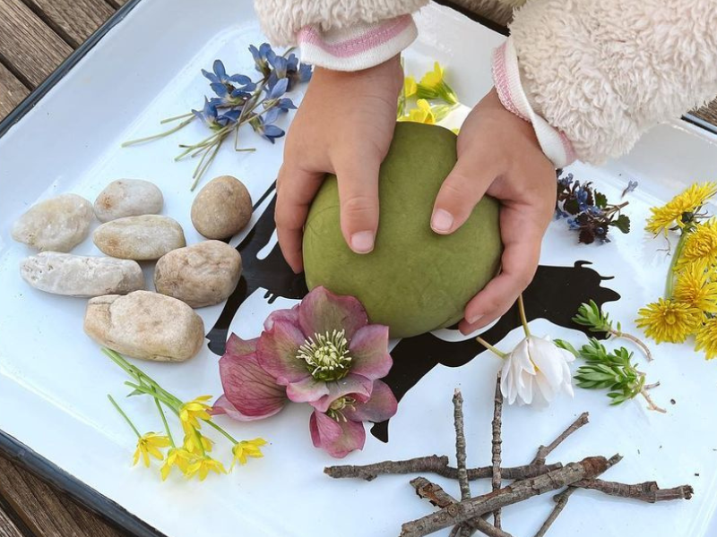 matcha playdough