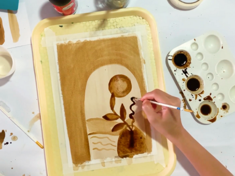 painting with coffee