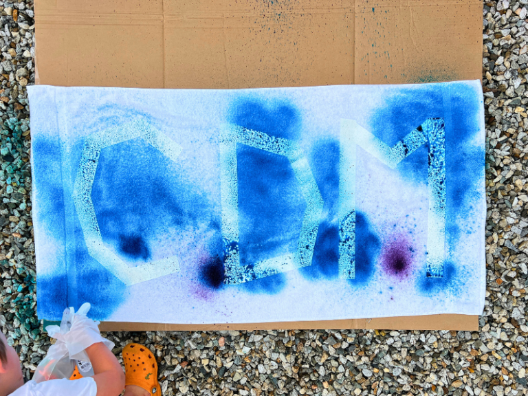 spray dyeing towel