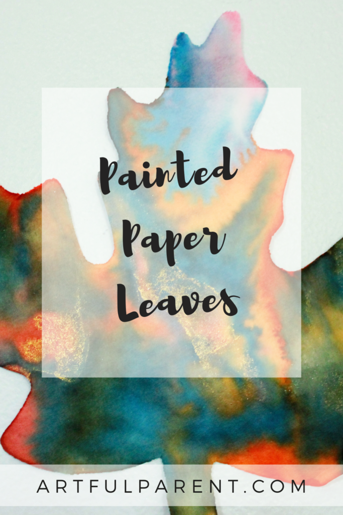 fall art paper leaves pin