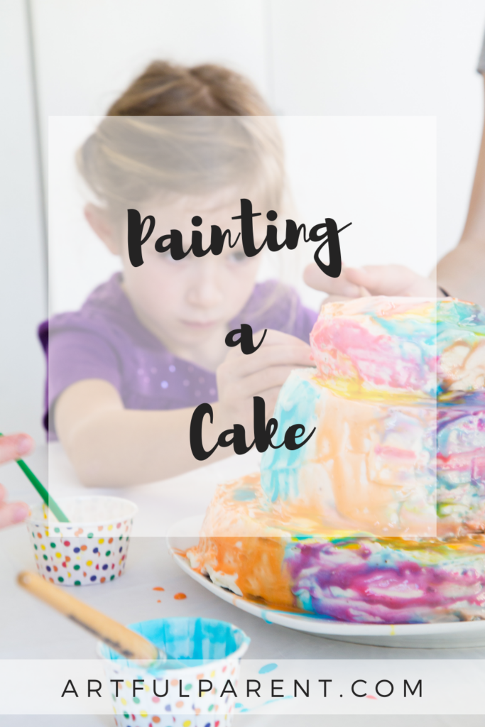 painting a cake pin