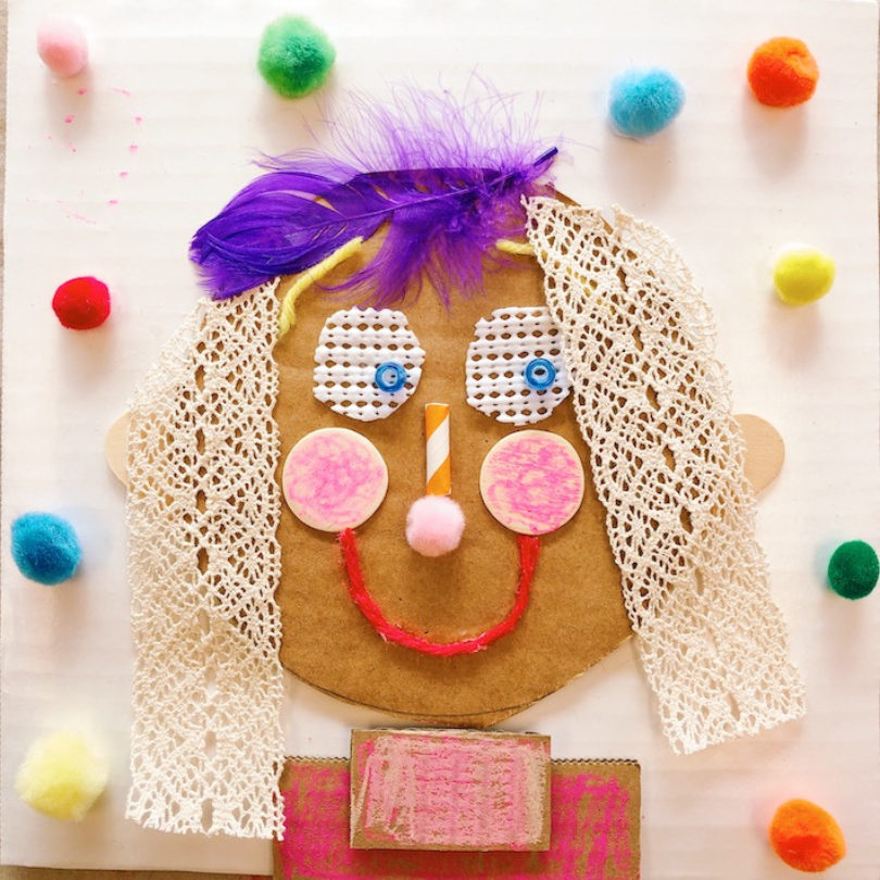 mixed media collage portraits