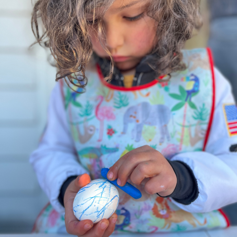 drawing on egg