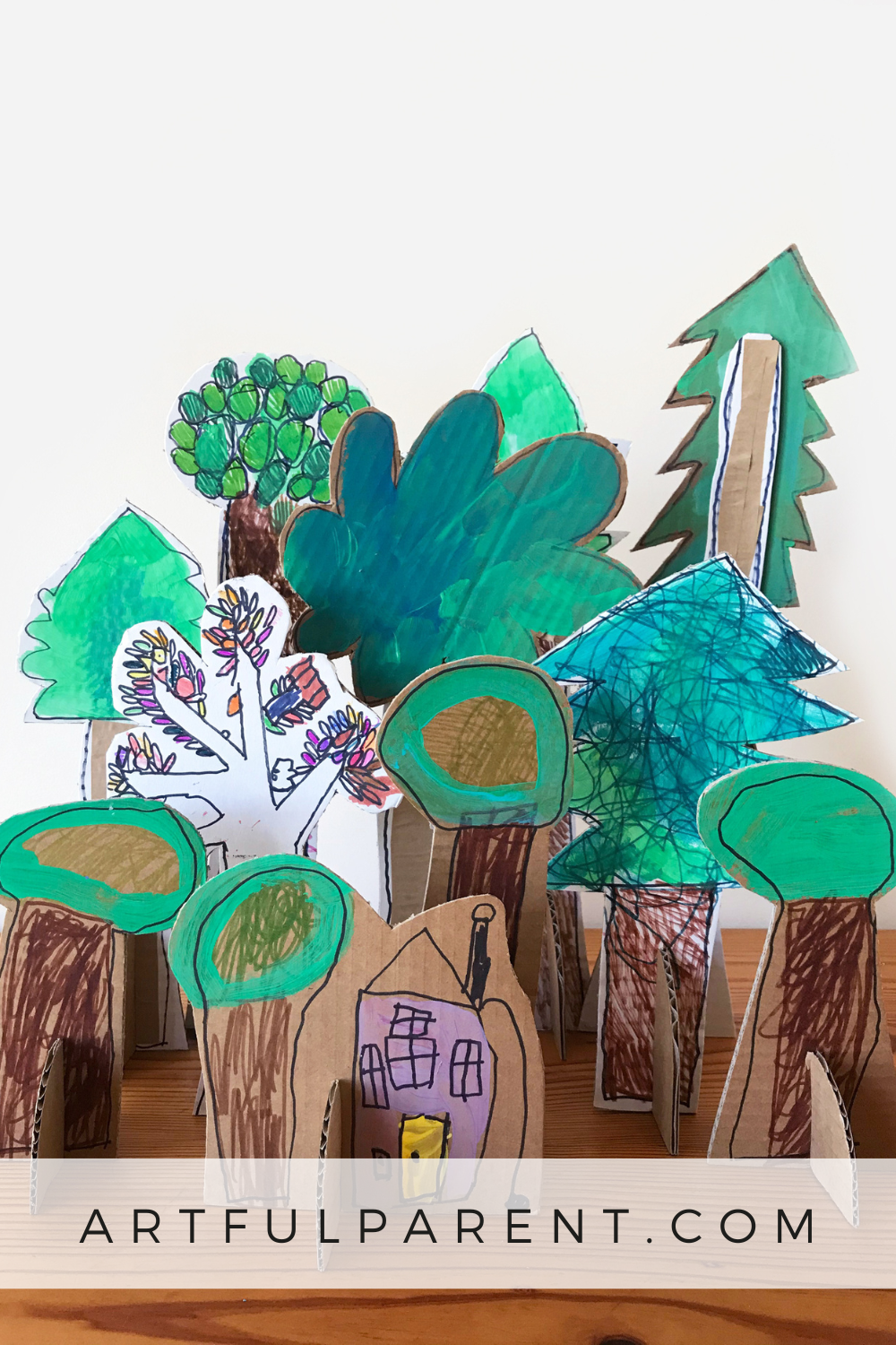 How to Create an Easy Cardboard Art Forest