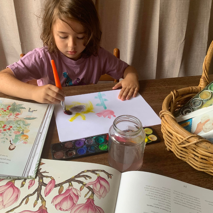 child painting