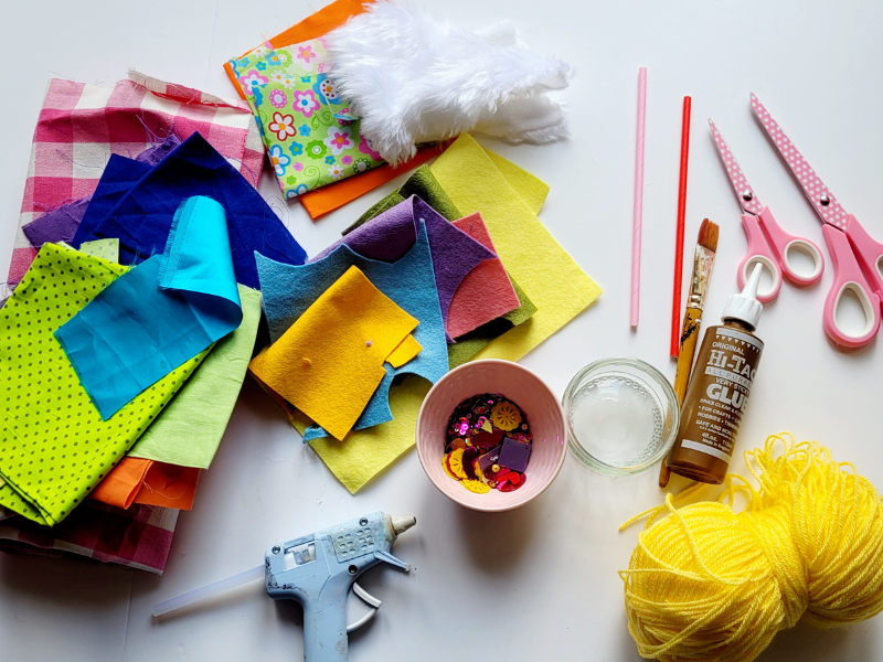 fabric collages