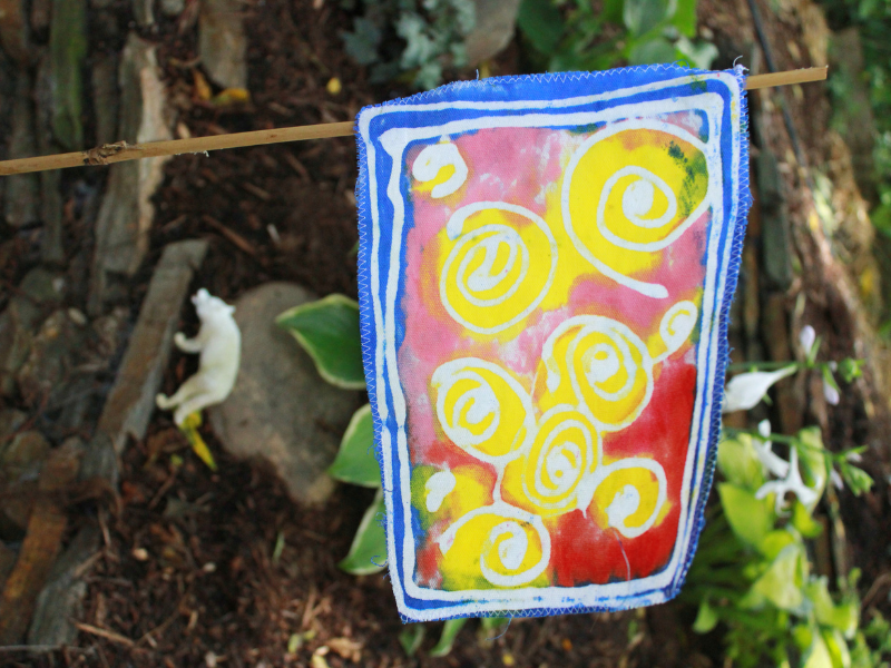 glue batik flags