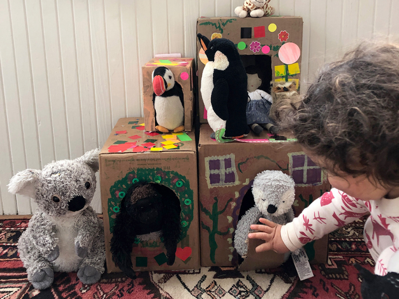 cardboard house
