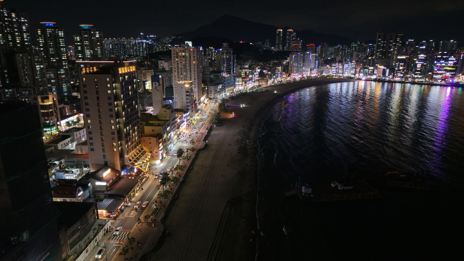 Korean peninsula night satellite