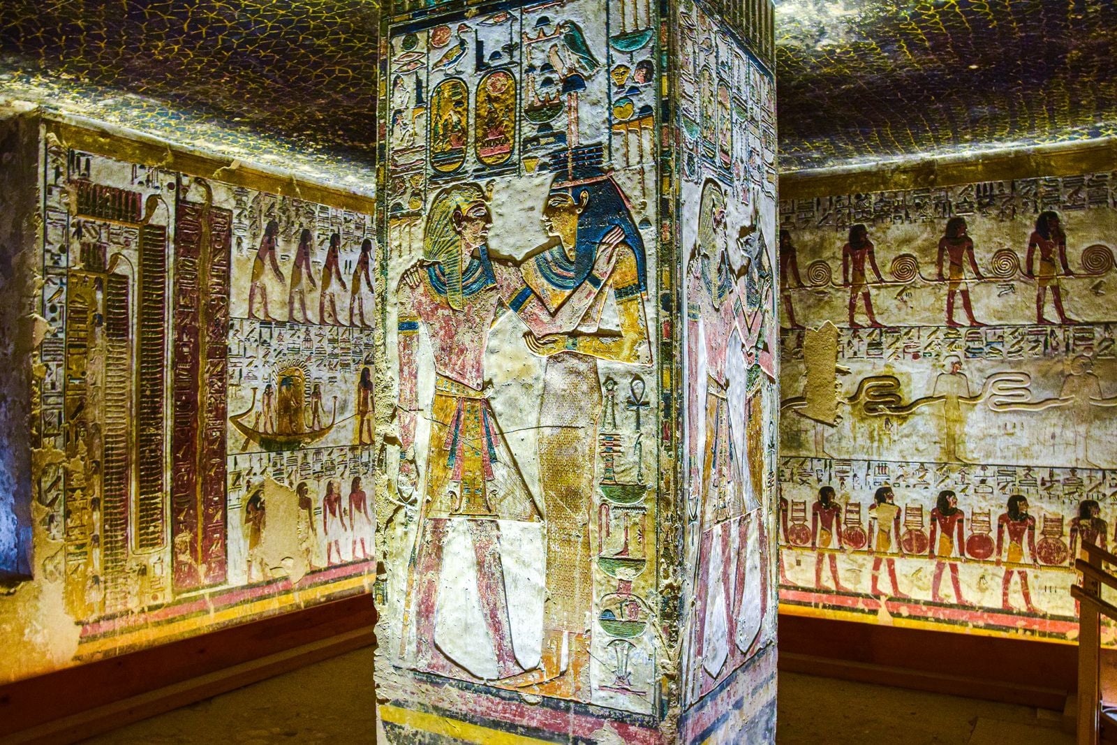 Tutankhamun tomb wall paintings