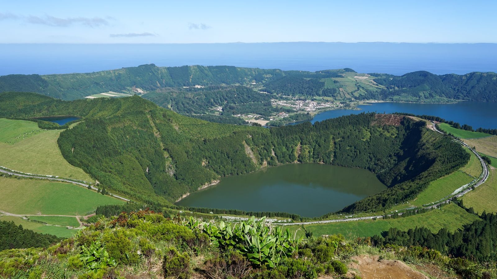 Lake Nyos crater aerial