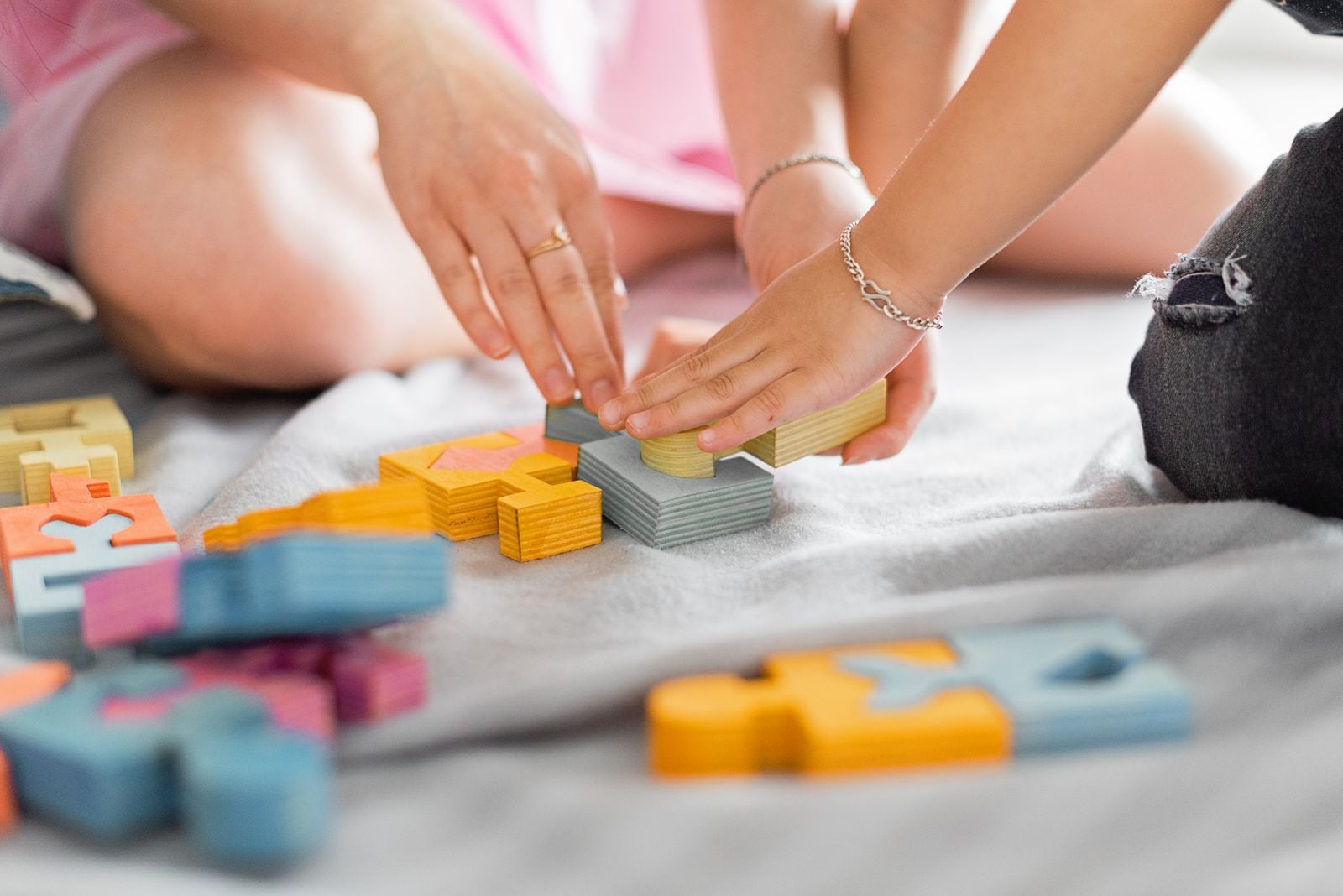 preschooler doing puzzle