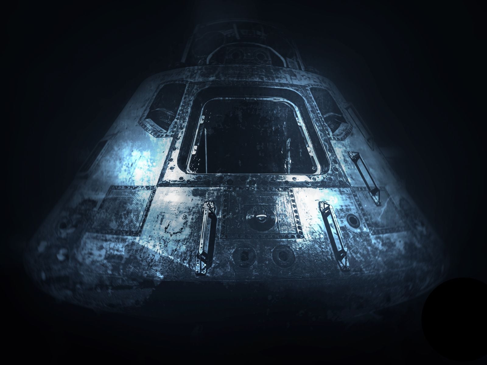Soyuz capsule landing snow