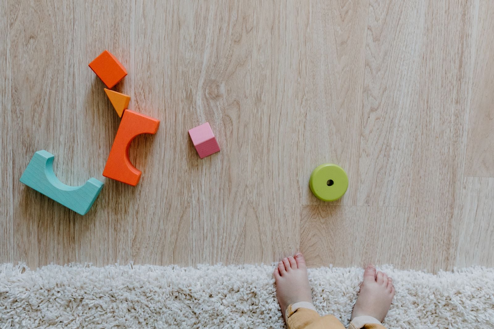 toddler wooden blocks floor