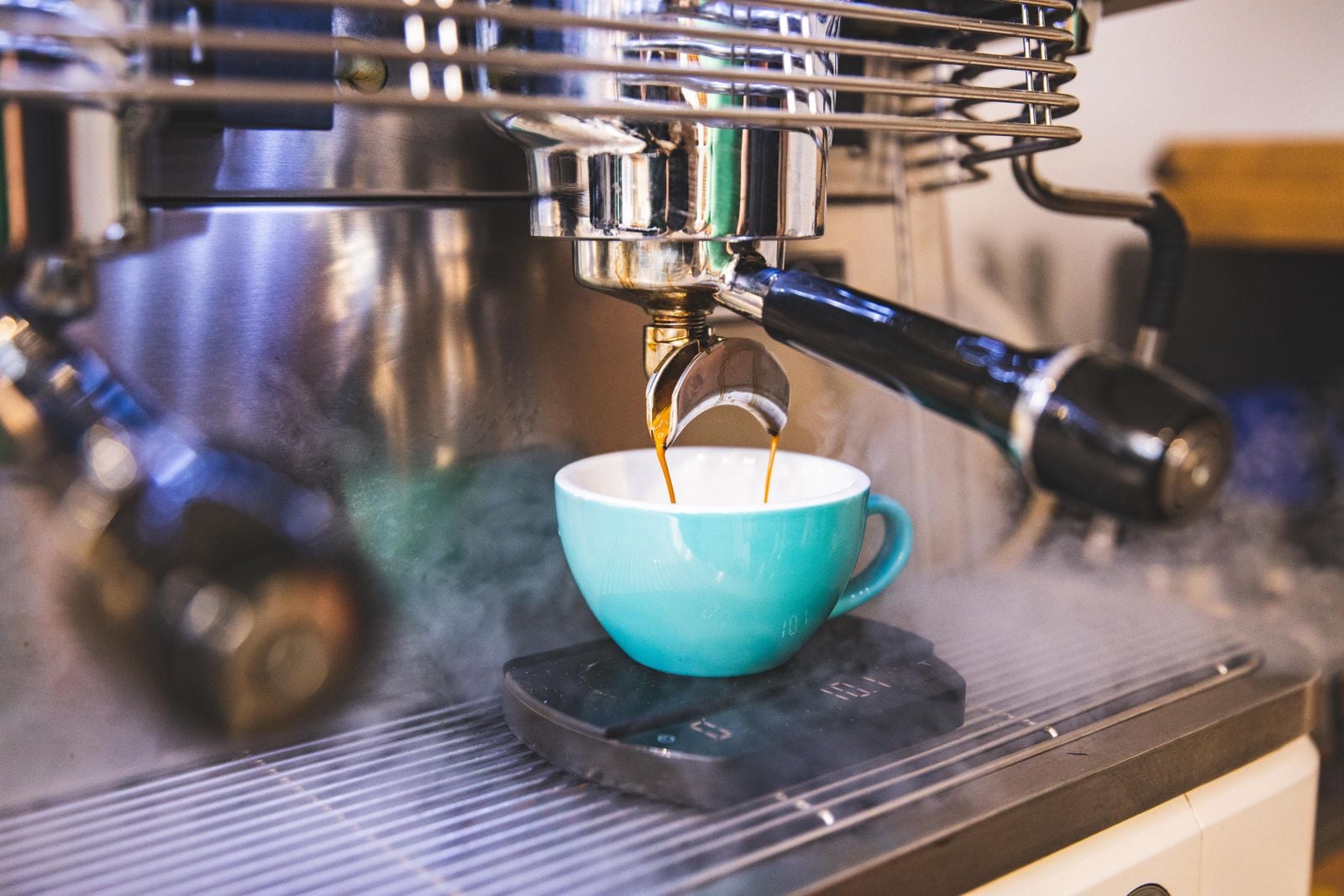 wet espresso puck